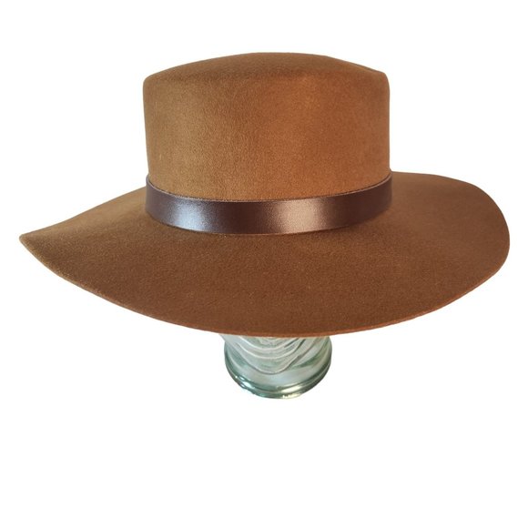 Gigi Pip Linden Boater Australian Wool Wide Brim Hat Size 59 M/L - Picture 4 of 11